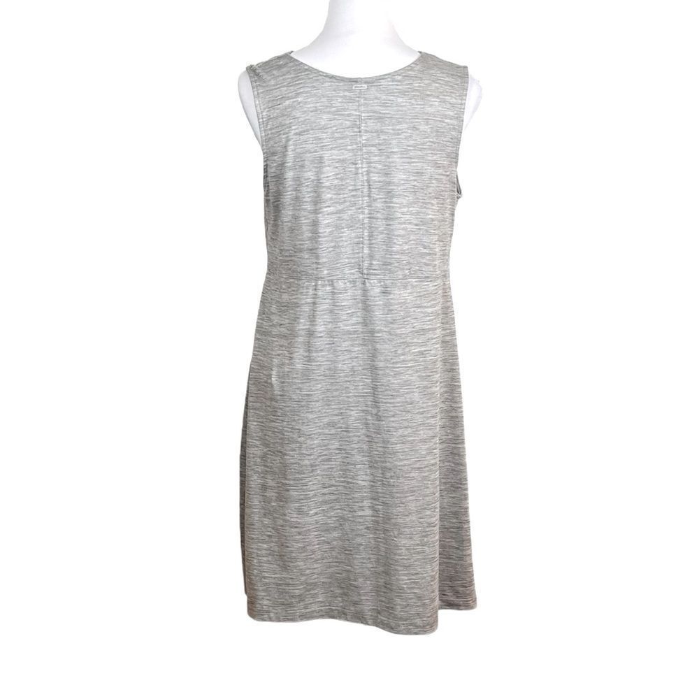 Eddie Bauer Women's Sleeveless V-Neck Heather Gray Dress, Size L - Picture 2 of 8